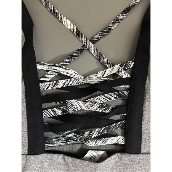Lululemon Hot To Street Tank top Heathered Slate strappy back size 4 new - Picture 13 of 13